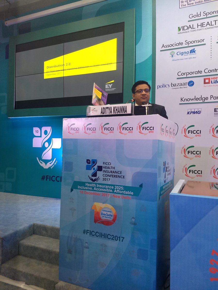 ficci_heal's tweet photo. Presenting the last paper of the day, FICCI-EY Knowledge Paper on ‘Scaling-Up Distribution in Health Insurance,' Mr Aditya Khanna – Director (FS Advisory), @EY_UKI LLP. #FICCIHIC2017 #FICCI #healthinsuranceconference2017 https://t.co/V4RrtMXgDs