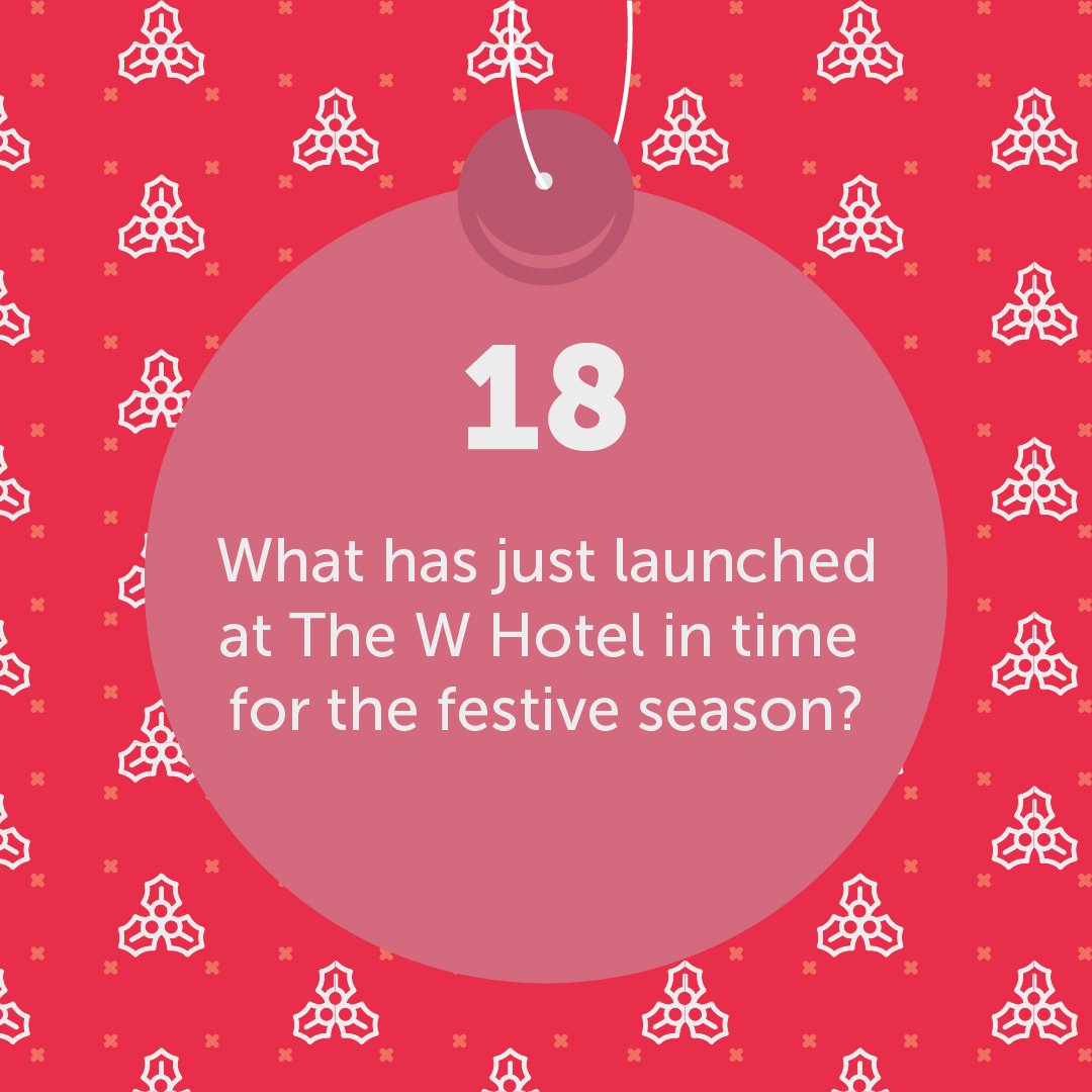londonwestend's tweet photo. What has just launched at The W Hotel in time for the festive season? To win dinner and cocktails for 2: Retweet, comment below with your answer & tag a friend who you will share the prize with! Lastly, make sure you’re following us & @WLondonHotel. #XmasFirsts https://t.co/sk59Aqp1IT