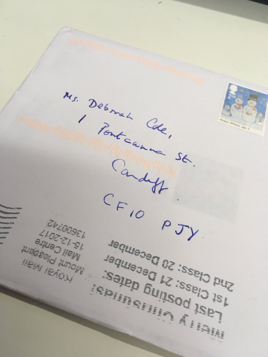 We’ve had this delivered to us in error this morning. It’s addressed to Ms Deborah Cole.

Please RT and help us get this card to its rightful owner 🎅🏽📪