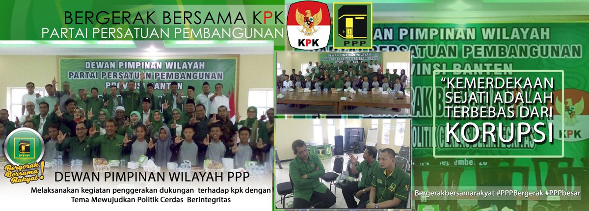 pppkabserang's tweet photo. bangun bersama demi tercapainya negara yang makmur sejahtera dan aman.
#PPP #BergerakBersamaRakyat #pppbesar #politik #KPK https://t.co/HWmfDHioht