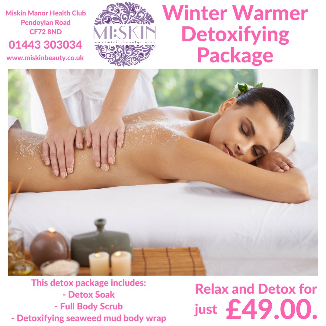 Winter Warmer #Detoxifying package for just £49.00. This brilliant package is the perfect way to #relax and #detox your body. Book today, relax and #unwind.