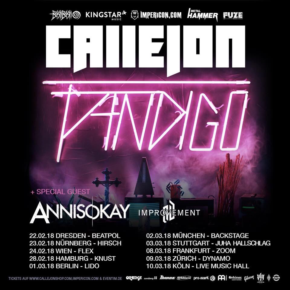 Annisokay (@annisokay) on Twitter photo ++ 2018 ++
We are on tour with our friends <a href="/callejonmetal/">Callejon</a> 🔥❤️
Tix at <a href="/eventimDE/">Eventim (DE)</a> or <a href="/impericon_de/">impericon_de</a> ++ 2018 ++
We are on tour with our friends <a href="/callejonmetal/">Callejon</a> 🔥❤️
Tix at <a href="/eventimDE/">Eventim (DE)</a> or <a href="/impericon_de/">impericon_de</a>