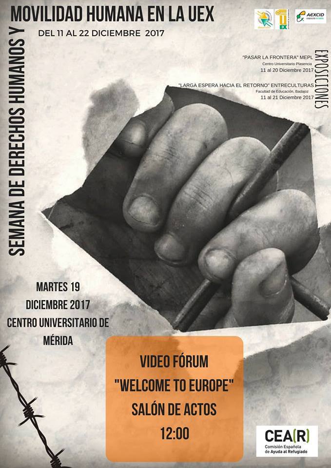 En el #DiaDelMigrante seguimos sin garantías de tránsito seguro. Mañana, <a href="/CEARefugio/">CEAR</a> proyecta 'Welcome to Europe' en presencia de <a href="/GabrielPec/">Gabriel Pecot</a>, uno de sus directores. #Espabila! 
cear.es/event/video-fo… …