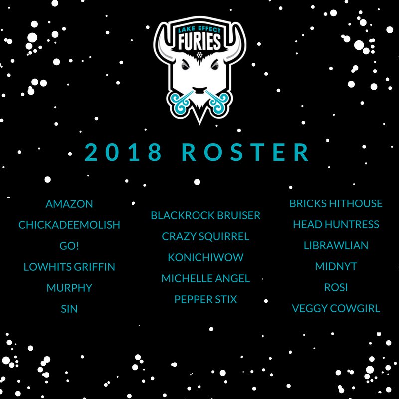 We've got some 🔥 news to keep you warm on this cold morning...

❄️ Announcing your 2018 Lake Effect Furies ❄️

Make sure to catch all your favorite Furies in their season opener on Saturday, March 24th. #LetsRollBuffalo #AreYouYeti
