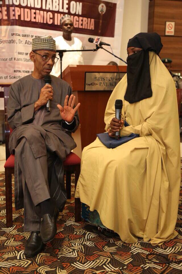 Dr Baba Hakeem takes the podium to interview a drug abuse victim. She went through drug addiction and other negative abuse, she talks about her experiences... #SenateTacklesDrugAbuse