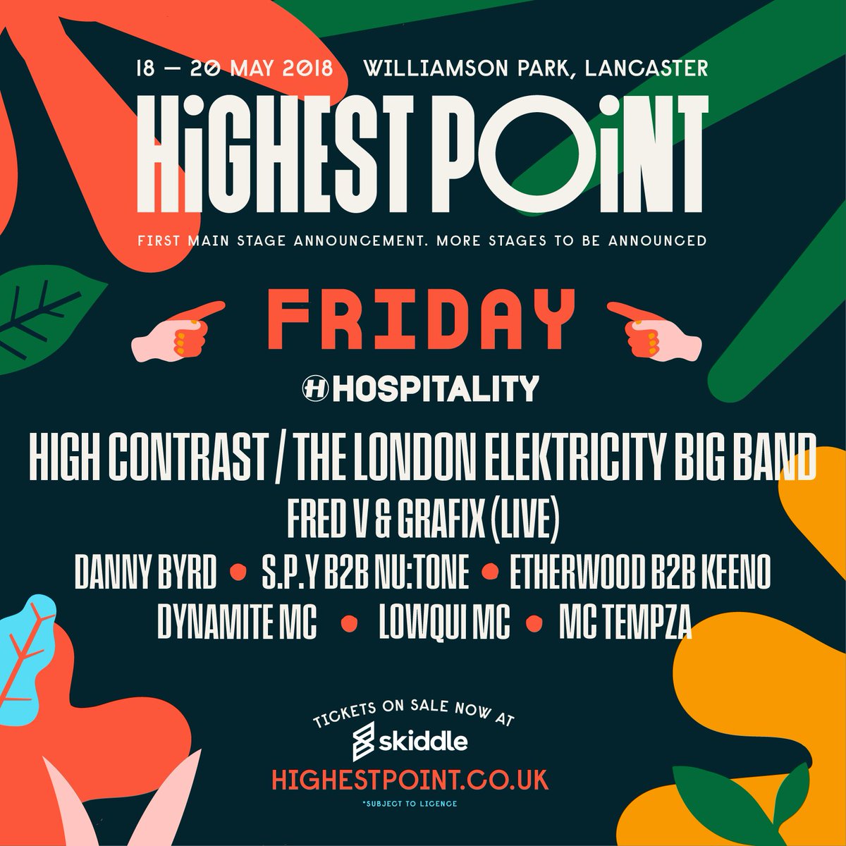 HighestPoint_'s tweet photo. We can't wait for @HospitalityDNB to take over our main stage on Fri 18th May in #lancaster with @LondonElek @HighContrast @dannybyrd @EtherwoodUK @keenodnb &amp; loads more. Don't miss out, reserve your ticket at @skiddle for just £10!! https://t.co/WJfDVOsDii https://t.co/Sh6xOkwsYe