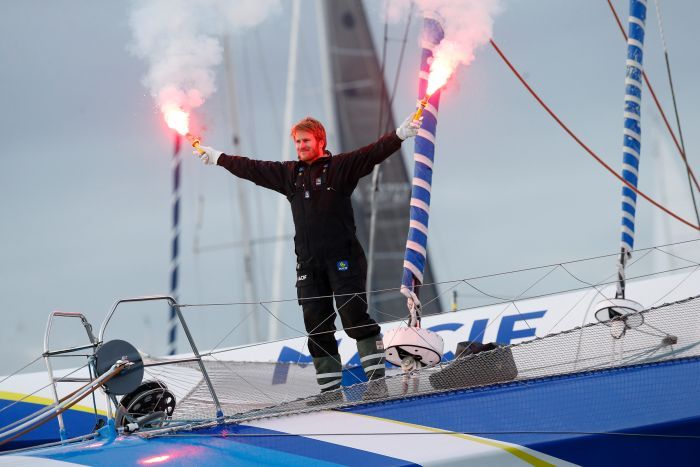 OceansLab_'s tweet photo. Congrats to @francoisgabart and the @SkipperMacif team for smashing the solo round-world record by 6 days! 42 days around the world single-handed! #Bravo 👏 🌍⛵ #TourduMonde #Extramerestre https://t.co/IibbJWHvld