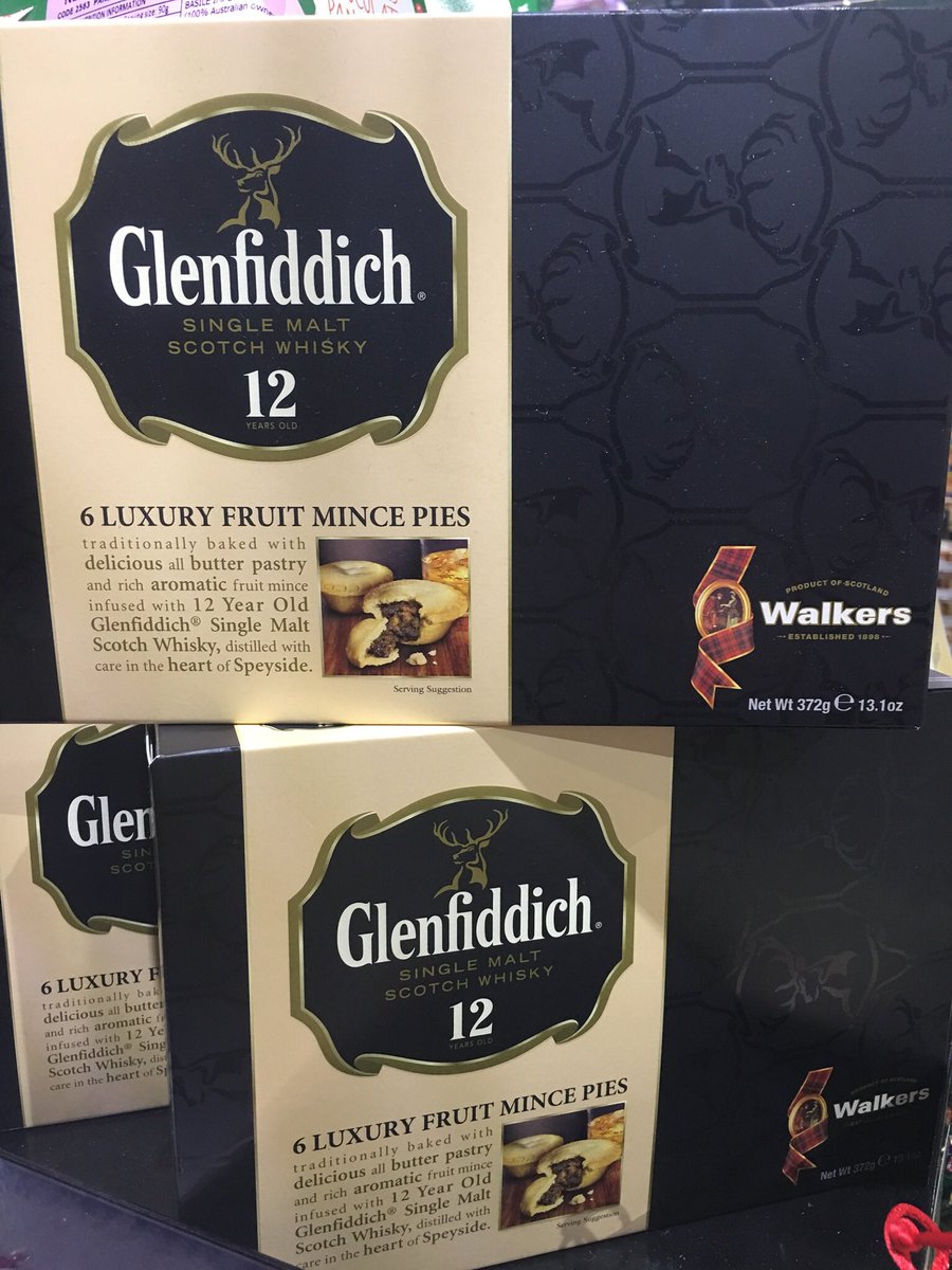 whiskeytek's tweet photo. You know Christmas is here when you see goodness like this! Glenfiddich infused fruit mince pies....oh YUM!
.
#glenfiddich #fruit #fruitmincepies #pie #december #christmas #navidad #alcohol #walkers #scotland #speyside #scottish #scotch #scotchwhisky #whiskey #whisky #singlemalt https://t.co/JTyHuUdk2x