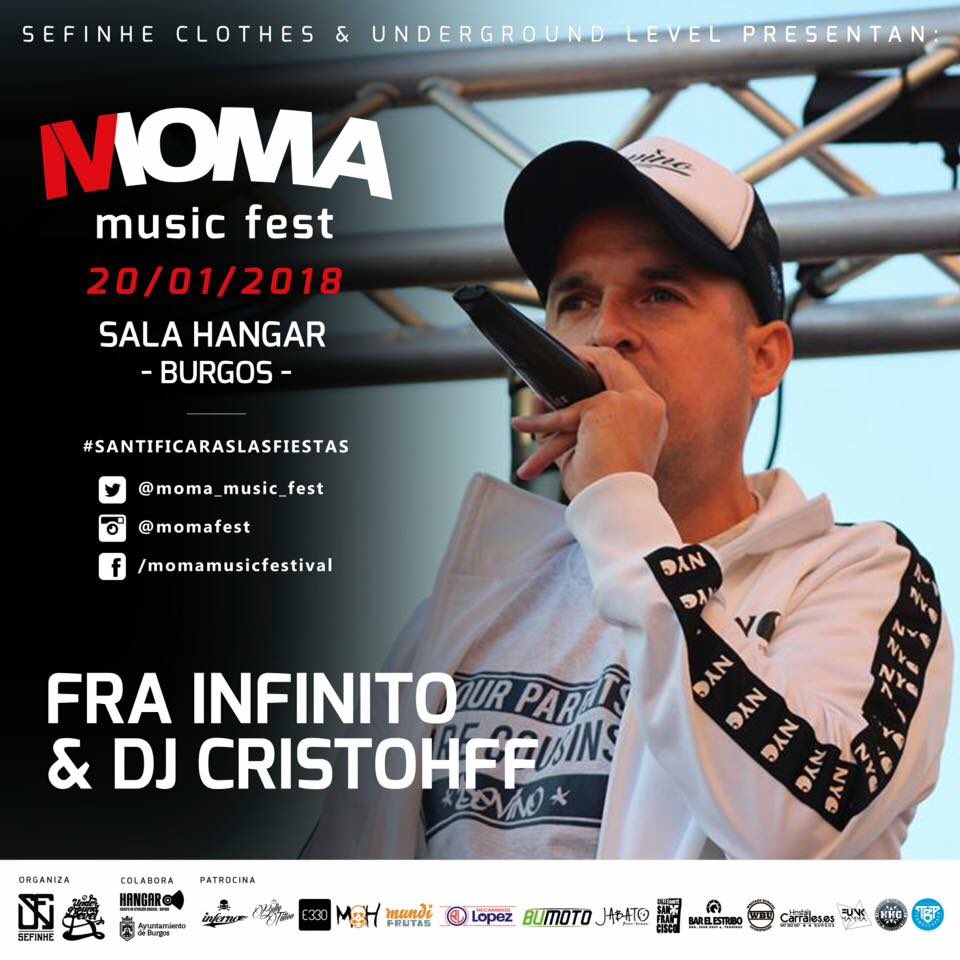 Moma_Music_Fest's tweet photo. Fra Infinito es un mc madrileño residente en Aranda al cual se le carazteriza por un rudo y trabajado directo con toques de improvisación y viene acompañado por el arandino dj Cristohff.
#SantificarásLasFiestas #momafest #sefinhe #undergroundlevel https://t.co/LnXyvuSJ97