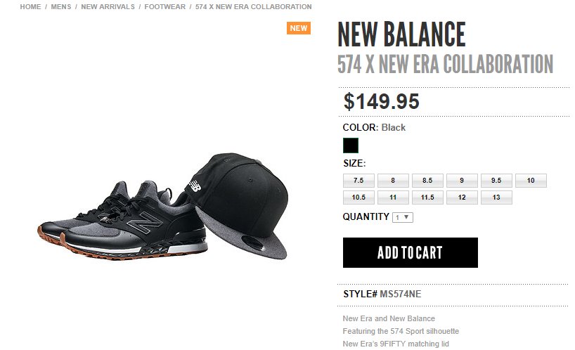 men's new balance x new era 574 sport