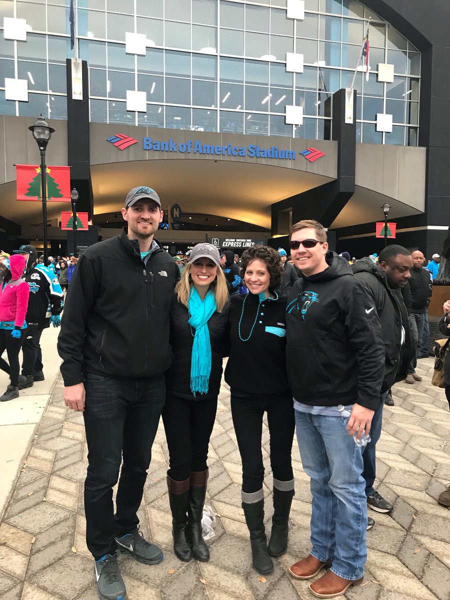 SarahSFrench's tweet photo. So happy to spend the weekend with this girl! Celebrating her anniversary and being cancer FREE!!! #breastcancerawareness #panthersgame #panthers #charlotte #bankofamericastadium @Panthers https://t.co/KsIEgIXbNc
