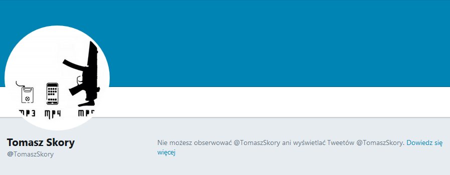 konserwa100's tweet photo. Mam u #Skory bana od dawna. Ale pamiętajmy: to bojownik o wolność słowa! https://t.co/geBfYAJkC2