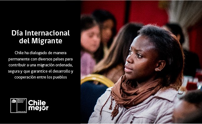 Minrel_Chile's tweet photo. Porque con ellas y ellos construimos un #ChileMejor, en el #DíaDelMigrante reafirmamos nuestro compromiso con los derechos y la cooperación hacia una migración ordenada y segura 💪🇨🇱 https://t.co/FK1VC0HAMG