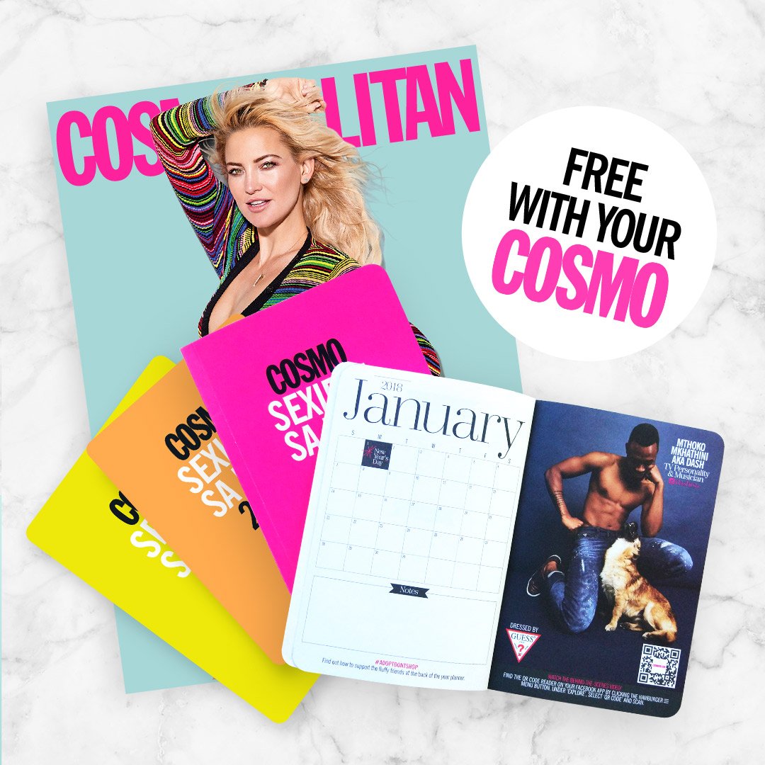 AffiliateCartek's tweet photo. Buy our #COSMOJanuary issue and receive your FREE COSMO Sexiest SA Men 2018 Year Planner! 💛💖❤️ 

What's better than looking at hot dudes whilst planning your life? Looking at hot dudes cuddling puppies! 🐶

On sale NOW! #COSMOSexyMen2018 https://t.co/wrynesAbMa