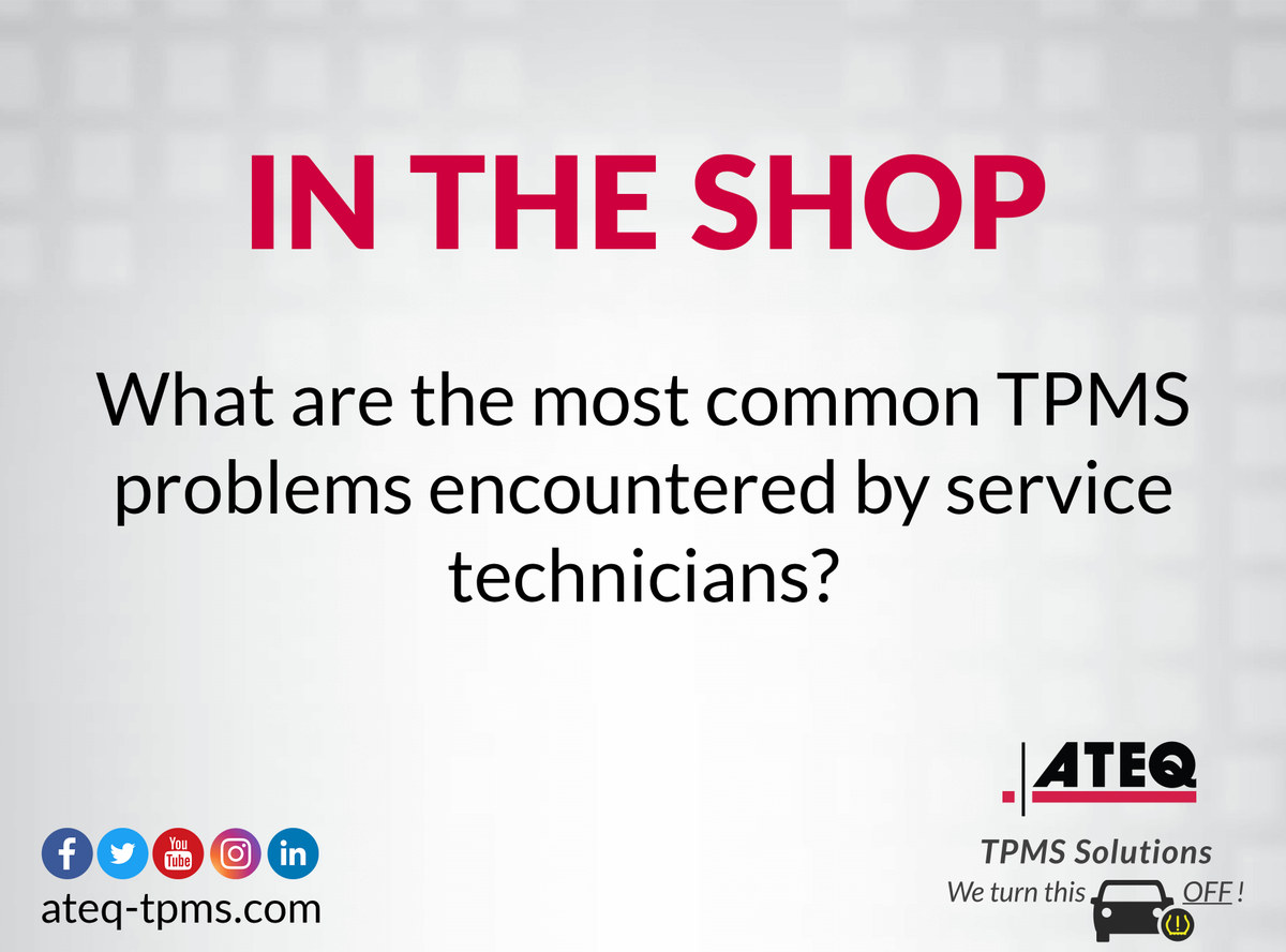 ATEQTPMSGlobal's tweet photo. Happy #MondayMorning! We want to hear from you! What are the most common #TPMS problems encountered in the shop by service technicians? #ateqtpms #autotechicians #automotive #tires #wheels #tirepressure #autoproblems #mechanics https://t.co/vnPKDt6YZy