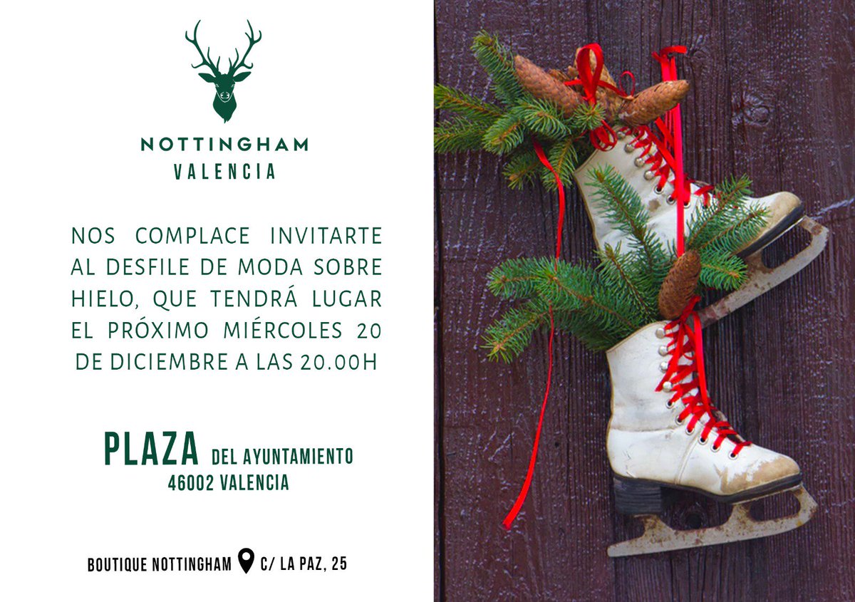 Nottingham_ES's tweet photo. Este miércoles Nottingham Valencia te ha preparado un desfile sobre hielo. Te lo vas a perder? ❄
#desfile #modahombre #style https://t.co/jgjWnE33l6