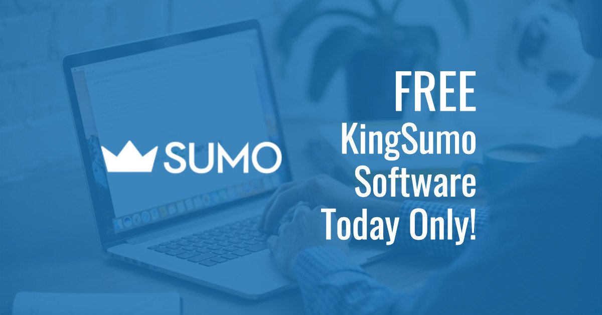 Happy Sumo Day - today and today only you get a FREE license to KingSumo Giveaways when you sign up for any Sumo plan. affiliate link: bit.ly/2B1ycqo