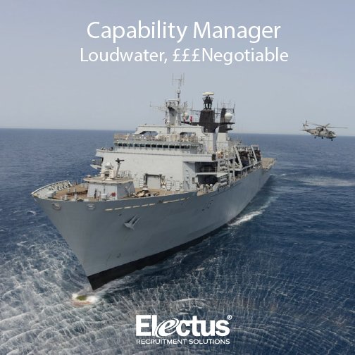 ElectusTalent's tweet image. To apply for this Capability Manager role then contact Neil: ow.ly/JXdp30hik2H or call 01202 296566 #combatsystem #capabilitymanager #hiring #recruiting #HR