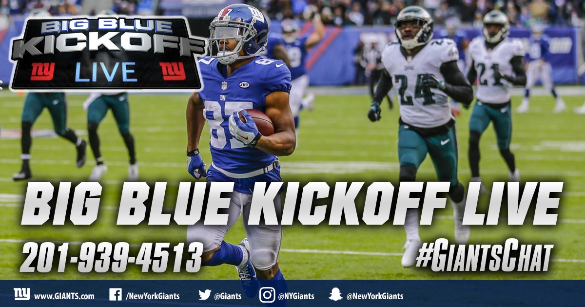 Big Blue Kickoff Live recaps #PHIvsNYG at 12PM ET on Giants.com and Giants App. #GiantsChat https://t.co/U4Fp9XsaIr