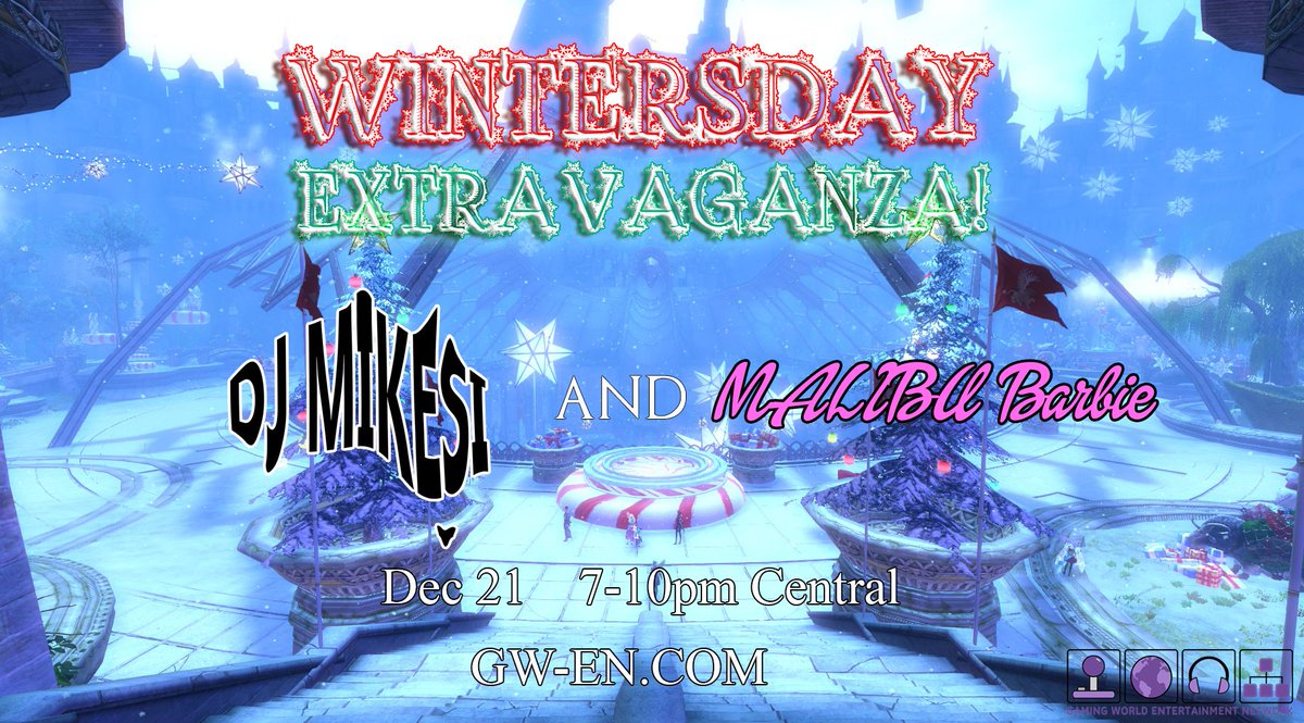 Yailith1337's tweet photo. Join @Curzon79  and myself on Thursday evening for some good ole Wintersday fun in @GuildWars2 ! We will have plenty of goodies to give out and will have the radio in full festive flair! #gw2 #Wintersday https://t.co/a6p1OtGOsw