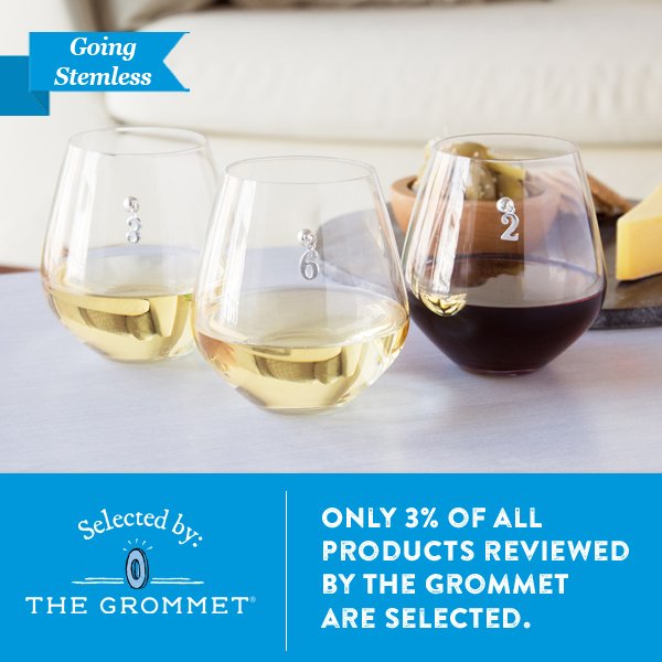 Today is THE day! Going Stemless is a Grommet! bit.ly/2ySfjAo  #Makers #Smallbiz #winegifts #winelovers #thegrommet #hostessgift #HostessWithTheMostess