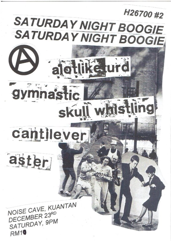 Next up, Noise Cave, Kuantan
23rd December

w/ Gymnastic Skull Whistling, Cantilever and Aster.

See you there.

#alotliketour