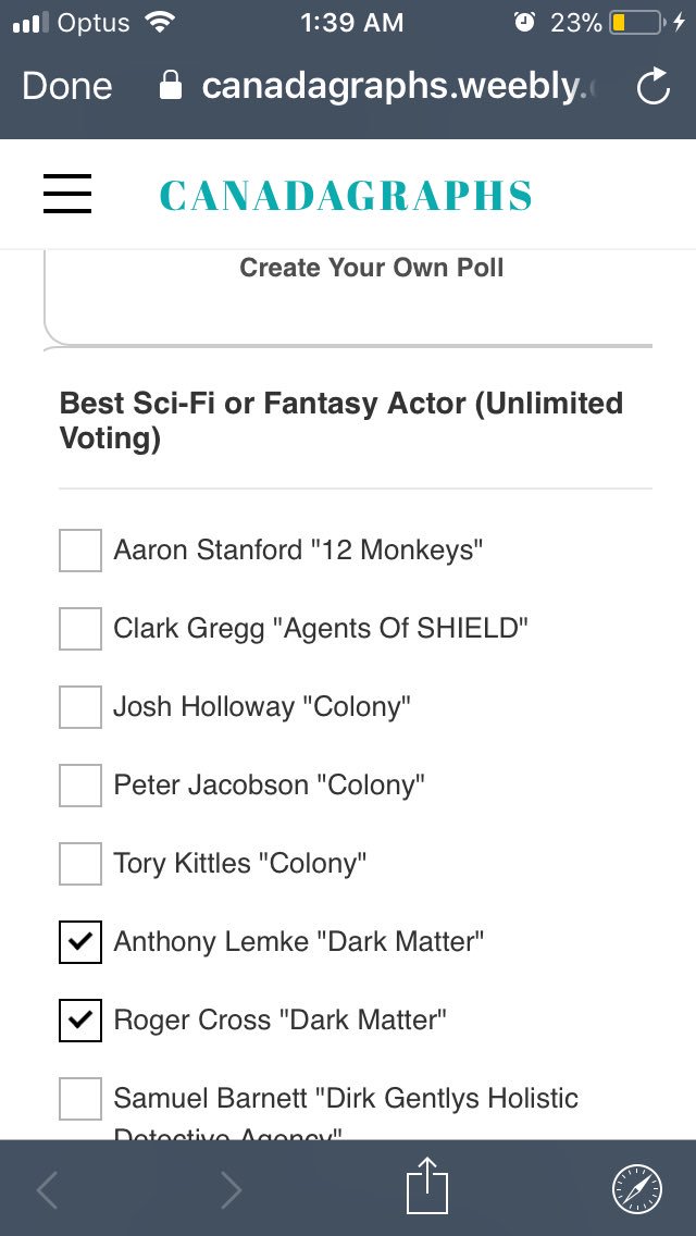 lifeSucks4e's tweet image. Hey #TeamRaza ! Let’s rocks ! Vote for @dark_matterTV @DarkMatterFTL 
#android @ZoiePalmer 
#2boss @Mel13Oneil 
#thr33 @ranthonylemke 
#5ive @jodellemicah 
#6ix @therogercross 

canadagraphs.weebly.com/best-of-tv-awa…