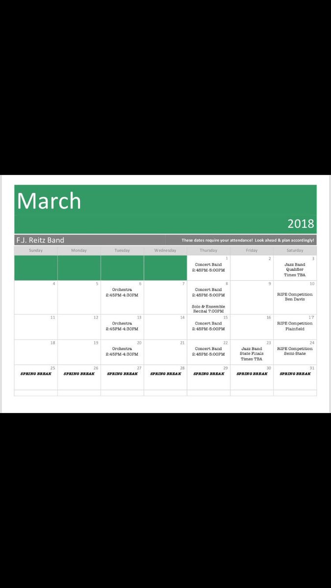 ReitzBand's tweet photo. Mark your calendars! https://t.co/LAadoPsTXq