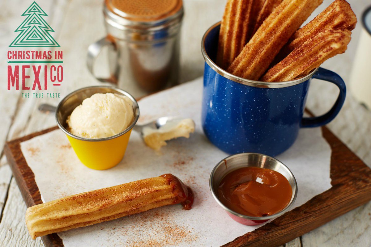 TrueTasteMEXIco's tweet photo. What about some churros to start the week? 😍
Pssst, you can find them in our festive menu 😉 
Enjoy 2 courses for £12.75 or 3 courses for £16.75

See our Christmas in MEXIco menu: https://t.co/CQiFf8Gge4 

#MEXIco #TrueTasteMexico #christmas #churros #Bedford #Derby #Maidstone https://t.co/Ssimmm2Jz3