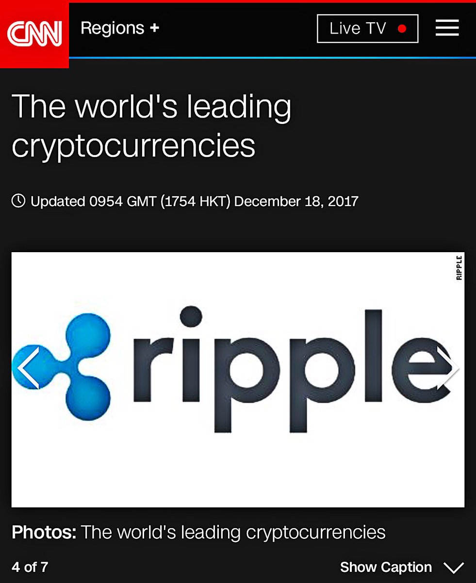 CNN lists $XRP as one of the world’s leading cryptocurrencies! 
#xrpthestandard #GainingTraction 

cnn.com/2017/12/18/afr…