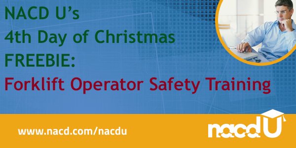 KatCooper_NACD's tweet photo. 12 Days of Christmas! Looking for a productive way to spend your holiday break? We're offering one free course per day to anyone who purchases two courses from the existing library. Today's free course - Forklift Operator Safety Training. Enroll now: https://t.co/9LiJCynsC5 https://t.co/bA2o9bgh3R