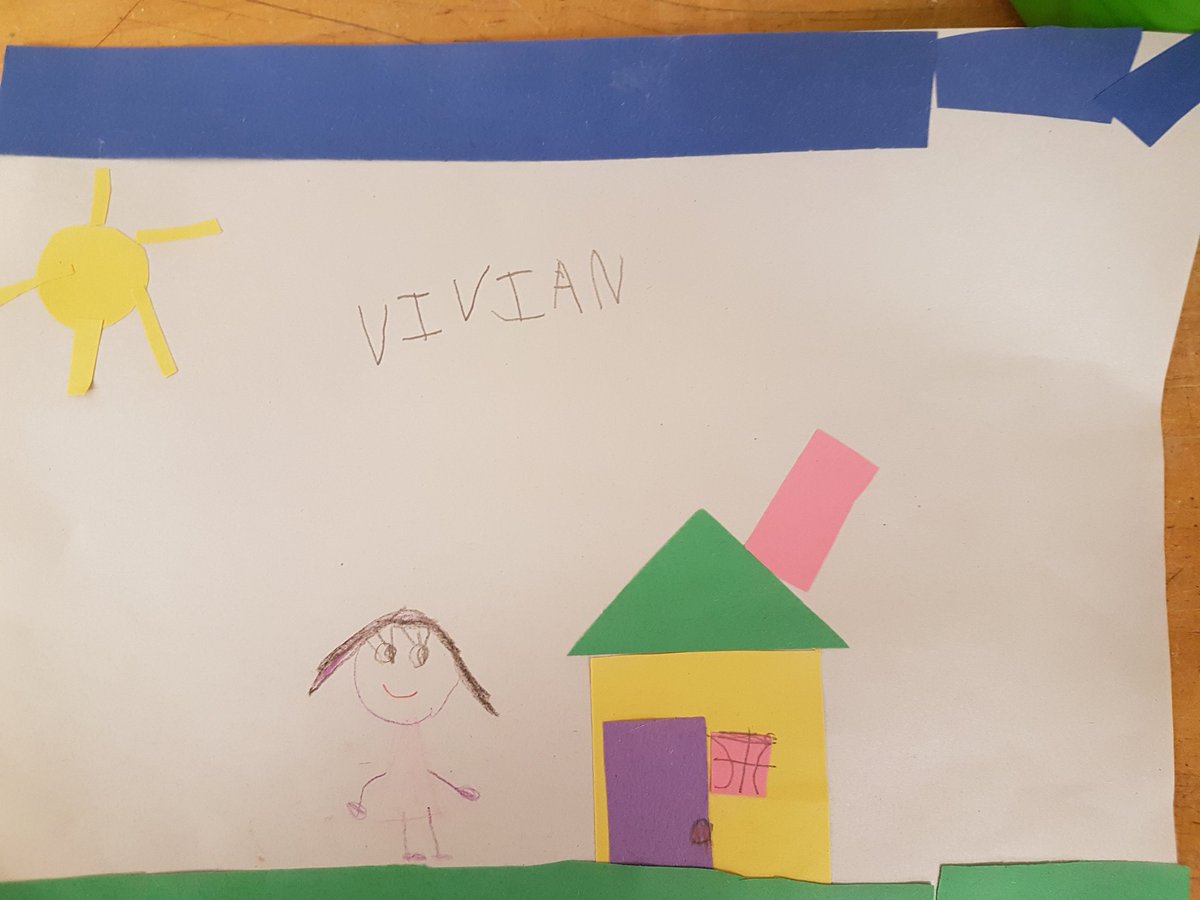 Kindie created shape art!