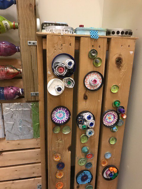 Stop in at the IU1 Waynesburg Campus on 12.21.17, 10:30AM - 11AM, for a student art show! Students will be showing off their sensory mural completed with recyclable materials through an artist in residency program with @PGHCenterArts! Just a tiny preview of their work!