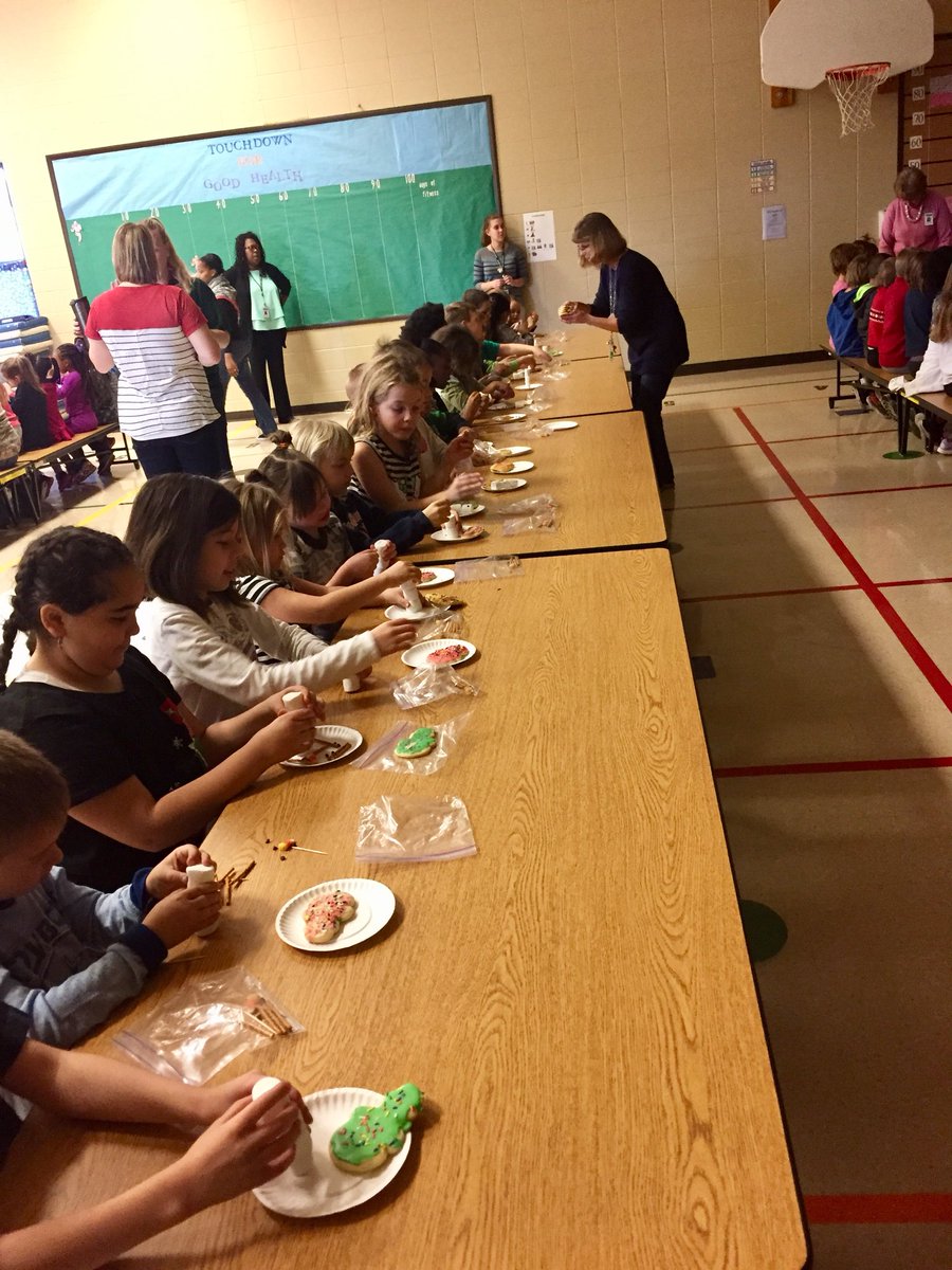 Gators celebrate great Quarter 2 behavior by eating cookies and building snowmen!