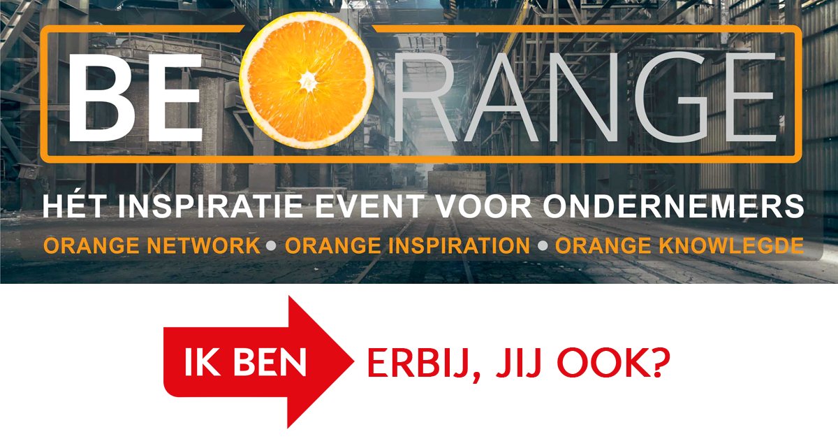 17 en 18 januari zijn wij natuurlijk weer aanwezig bij het <a href="/BeOrangeEvent/">Be Orange</a>. Het event voor een ieder die het jaar goed van start wil gaan! Wil jij er ook bij zijn? Wij geven 10 kaarten weg aan ambitieuze Drentse ondernemers! Meld je aan via onze website. ikbendrentsondernemer.nl/be-orange-vrij…