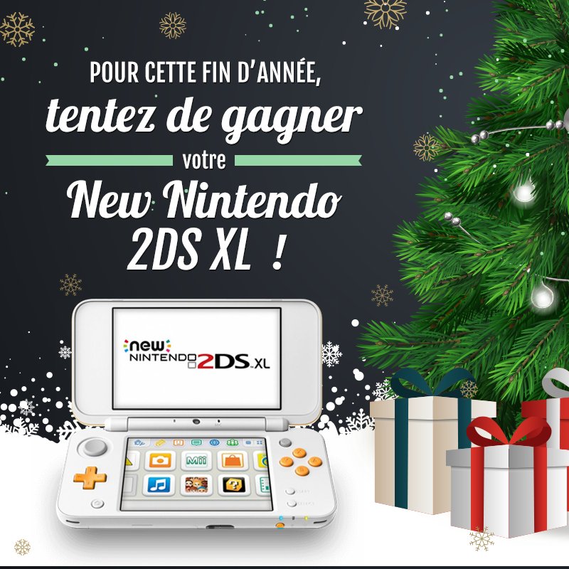 Micromania_Fr's tweet photo. Pour cette fin d'année, on te fait gagner ... une New Nintendo 2DS XL ! 

Pour participer, follow @Micromania_Fr et @NintendoFrance et RT ce tweet ! 

Tirage au sort mardi prochain ! https://t.co/eKWitQmiuh