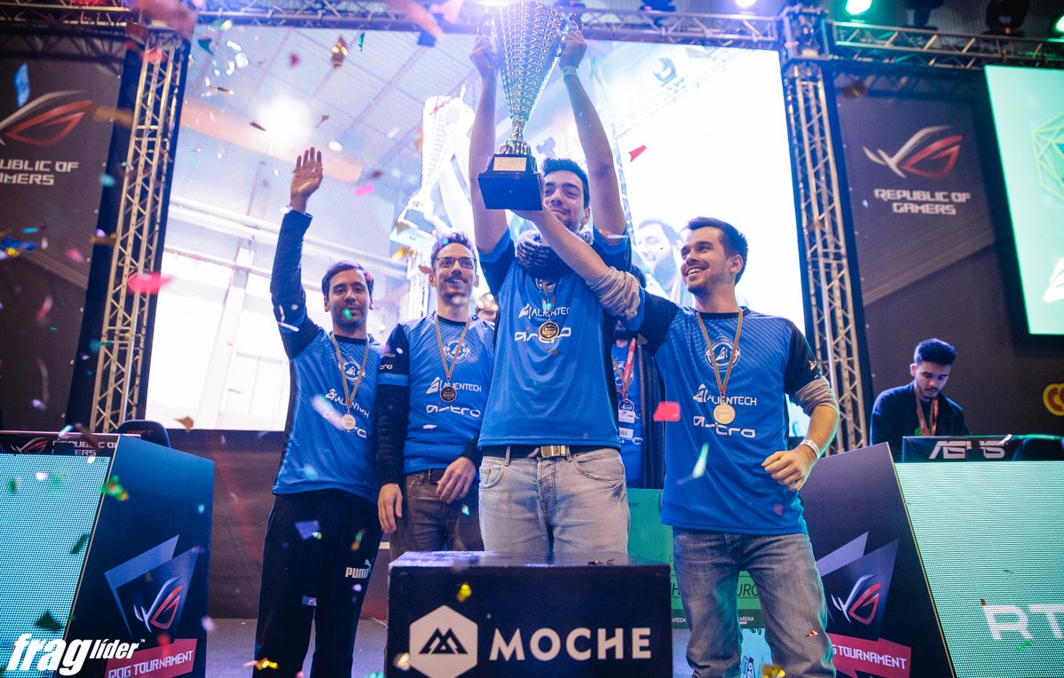 zarkesports's tweet photo. A Comic Con 2017 marcou mais um grande fim-de-semana de esports em Portugal, com muito público e de novo com a vitória dos @k1ckesports na @moche_lplol e dos @TeamAlientech na #TPGO. https://t.co/KeAUZZw6ru