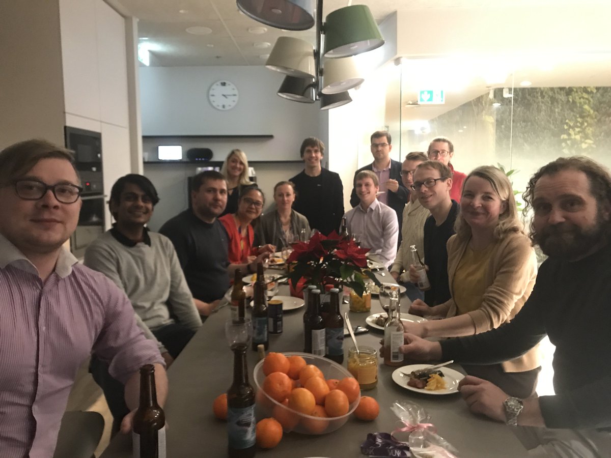 When our lab ppl get together for a cozy Estonian style Xmas meal, thanks for organising <a href="/RebelRoam/">RebelRoam</a> <a href="/feelingstream/">Feelingstream</a> #teamspirit #startups