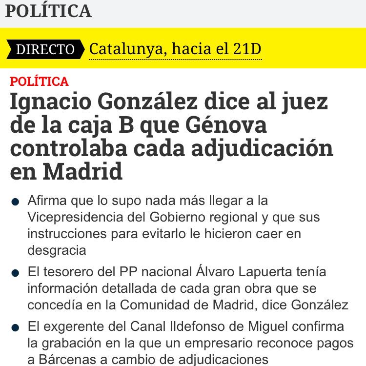 PodemosCMadrid: RT LorenaRuiz_H: Mordidas, chantajes, espionaje, adjudicaciones irregulares... Así funciona el PP desde que ganó el poder en Madrid con el Tamayazo.
Que lo que ocurre en Génova no sequede entre Génoveses