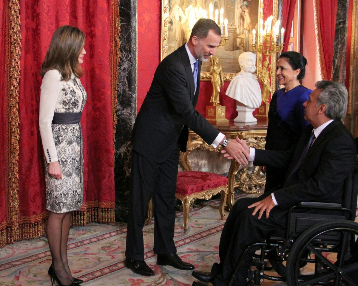 Lenin's tweet image. Esta mañana mantuvimos una grata conversación con el Rey de España, Felipe VI en el bellísimo Palacio de la Zarzuela, con quien compartimos nuestro Plan Toda Una Vida. #VisitaOficialEuropa