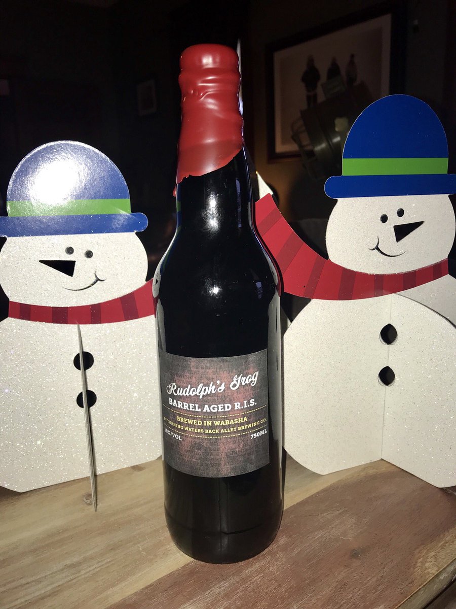 HoppyGirlBrews's tweet photo. #Rudolph’sGrog was a success! First #barrelaged #russianimperial #stout #raspberrytruffle #homebrew until New #brewery equipment installed at @TWBrewCo at @TurningWatersBB Thanks Seth @elevenwells #OnlyinMN #onlyinWabasha #bedbreakfastbrewery https://t.co/kvfZWsEnoY