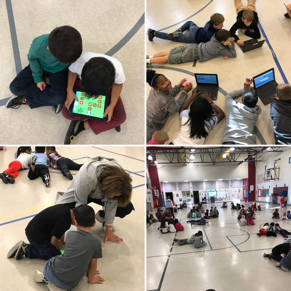 McNinchie's tweet image. Code A Thon today in gym #HourOfCode2017 @SCESsharks