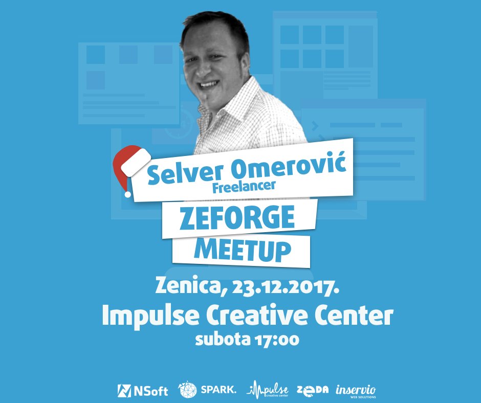 ZeForge's tweet photo. [ZeForge Meetup gost/predavač]
Selver Omerović
- posljednjih 17 godina radi na polju grafičkog dizajna i web developmenta
- veliko iskustvo u SEO, HTML, CSS, JS, PHP i MySQL a posebno u WordPress CMS-u #zeforge #meetup https://t.co/mPCPAatOhW