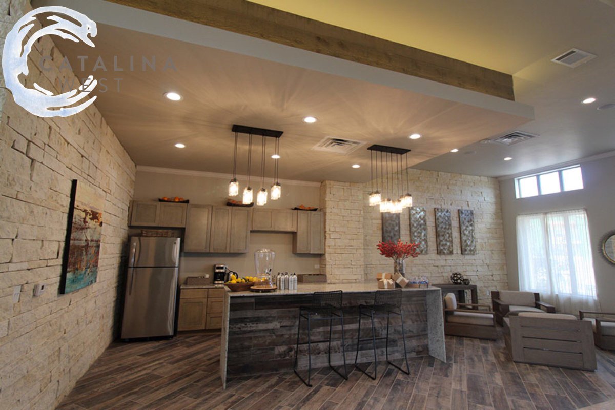 Our clubhouse's gourmet kitchen is great for events! #catalinawest #livinglubbock #livelovelubbock #westend