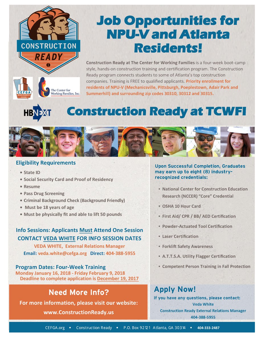 MyPittsburghATL's tweet photo. Apply now for a job opportunity through Construction Ready. The application deadline is tomorrow 12/19! #BackgroundFriendly Learn more at https://t.co/5qQ7TFPoXa https://t.co/pABBqWw0o7