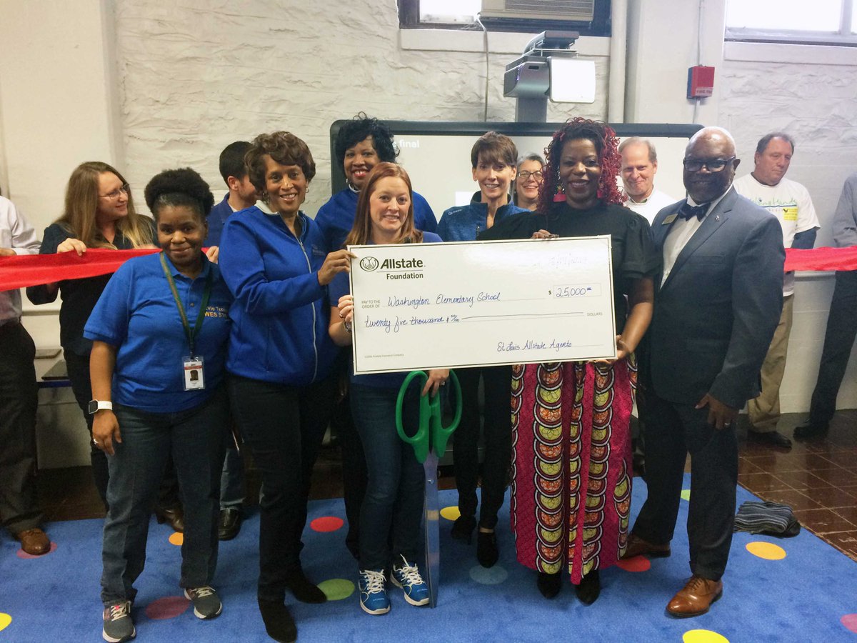 .<a href="/NormandySC1/">Normandy Schools</a> received a $25K grant from <a href="/Allstate/">Allstate</a> to improve the Washington Elementary School library and provide new media equipment including furniture, 25 Chromebooks, 2 digital cameras, video production equipment and books. #books #libraries #reading #NorthCountyProud