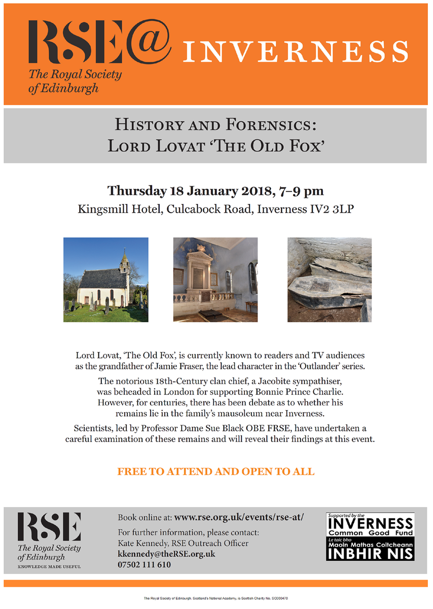 We are pleased to say that the official findings from Prof Dame Sue Black will be announced at The Kingmills Hotel, Inverness on the 18th of January at 7pm. It is a free event but you need to book tickets online here: rse.org.uk/event/history-….