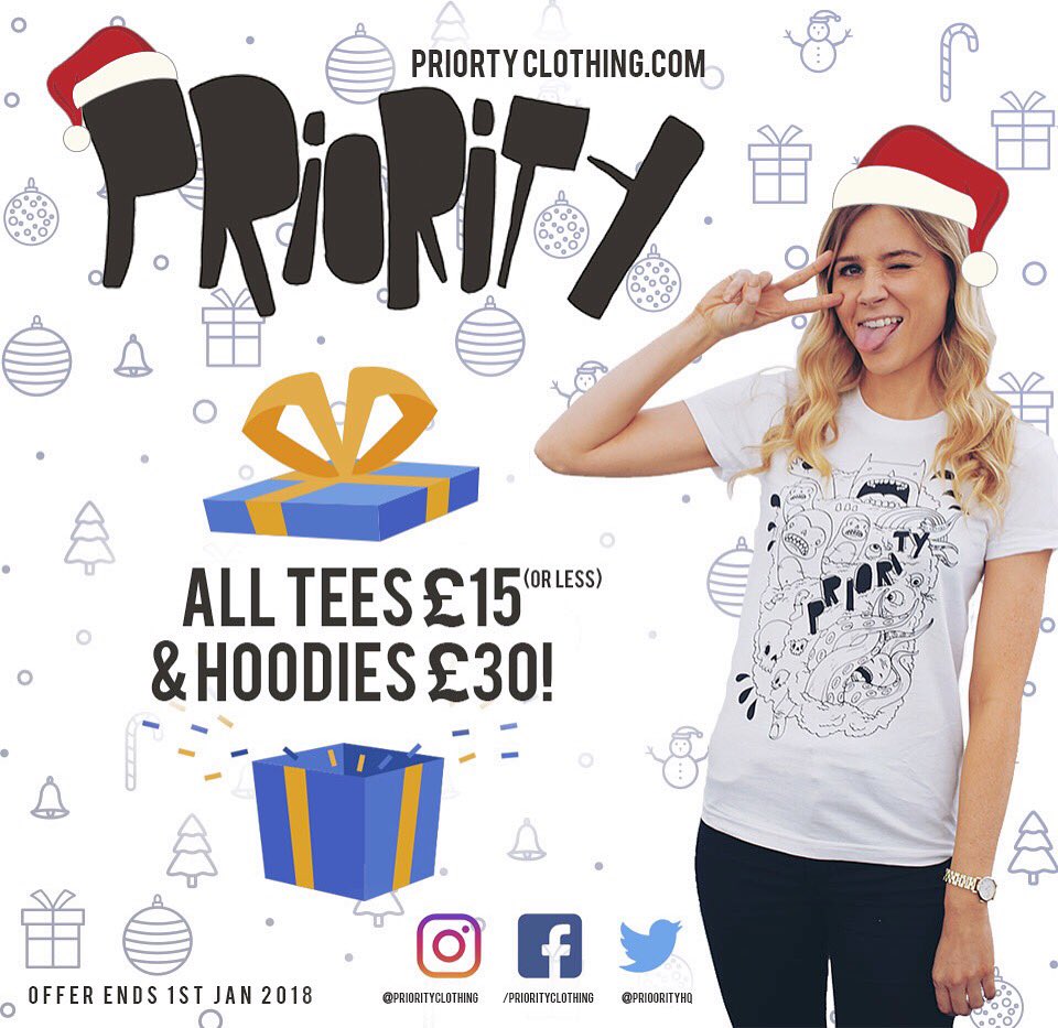 priorityhq's tweet photo. With only 7 days until Christmas, we've laid on some naughty treats! Get your orders in sharpish @ https://t.co/ho9A7VdLkM for delivery before the big day!🎄🙉🎅 #Christmas #Countdown #Fashion https://t.co/ATYvfHeoR9