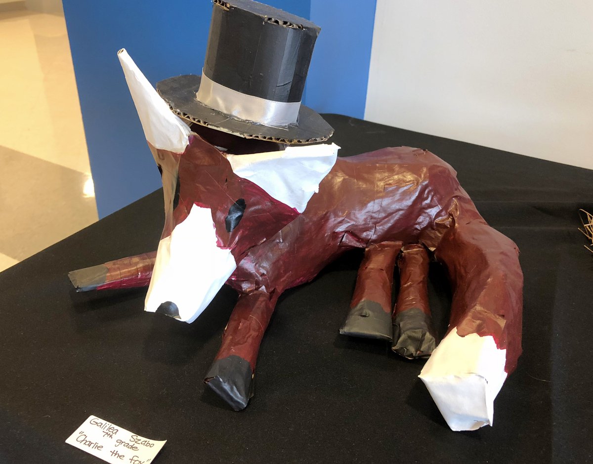 MPCSarts's tweet photo. Seventh grade animal sculpture art on display now in the Cathy Goodman Art Gallery. Check it out! #coolpets #MPCSvisualart @MPCSmiddle https://t.co/yxThaJjlh5