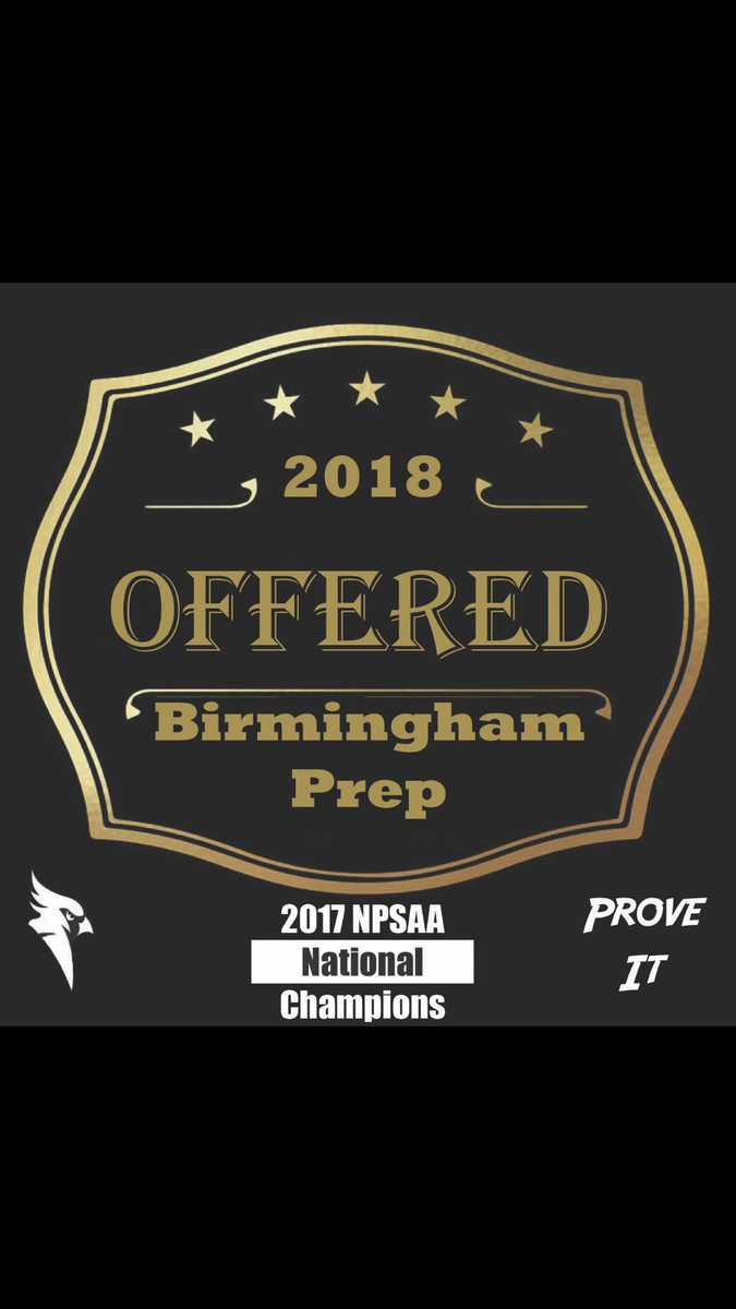 kimontirrus3's tweet photo. Blessed to receive my first offer from Birmingham prep🔴⚪️☑️❗️
#Go Cardinals @cdudleybhamprep https://t.co/px2lfMKt5A